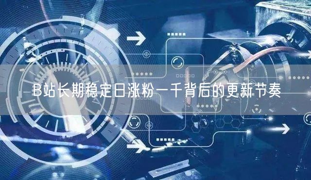 B站长期稳定日涨粉一千背后的更新节奏