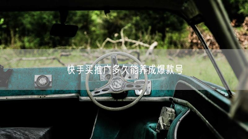 快手买推广多久能养成爆款号