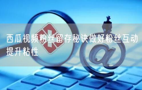 西瓜视频粉丝留存秘诀做好粉丝互动提升粘性