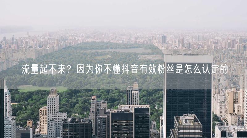流量起不来？因为你不懂抖音有效粉丝是怎么认定的