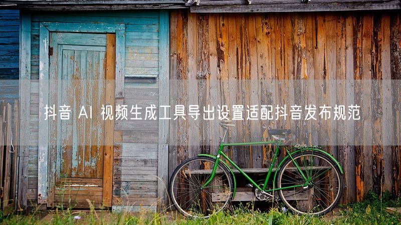 抖音 AI 视频生成工具导出设置适配抖音发布规范