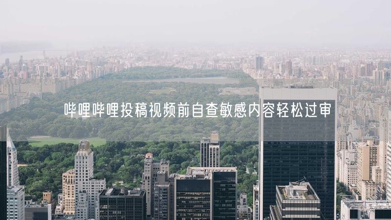 哔哩哔哩投稿视频前自查敏感内容轻松过审