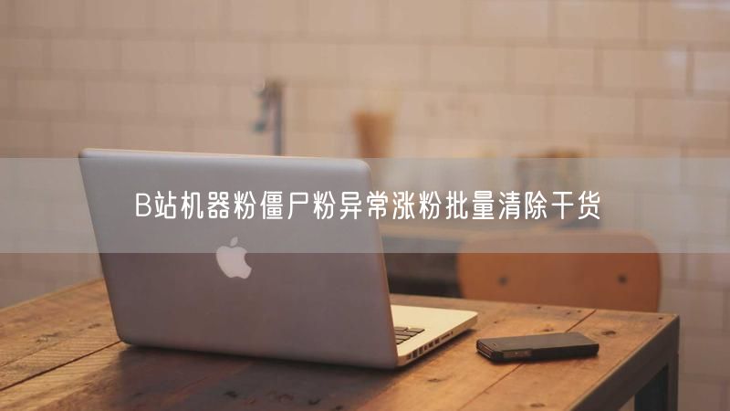 B站机器粉僵尸粉异常涨粉批量清除干货