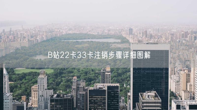 B站22卡33卡注销步骤详细图解