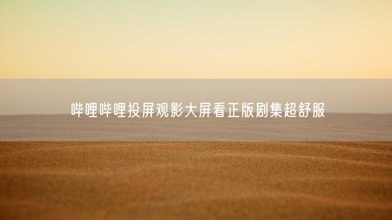 哔哩哔哩投屏观影大屏看正版剧集超舒服