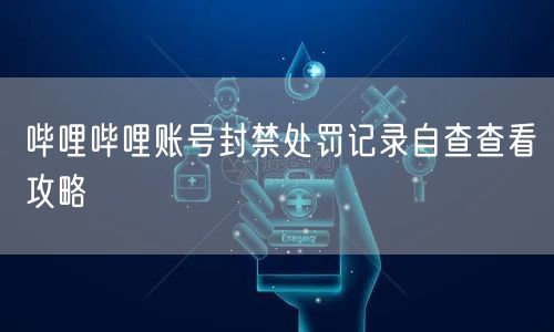 哔哩哔哩账号封禁处罚记录自查查看攻略
