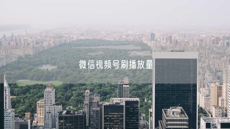 微信视频号刷播放量
