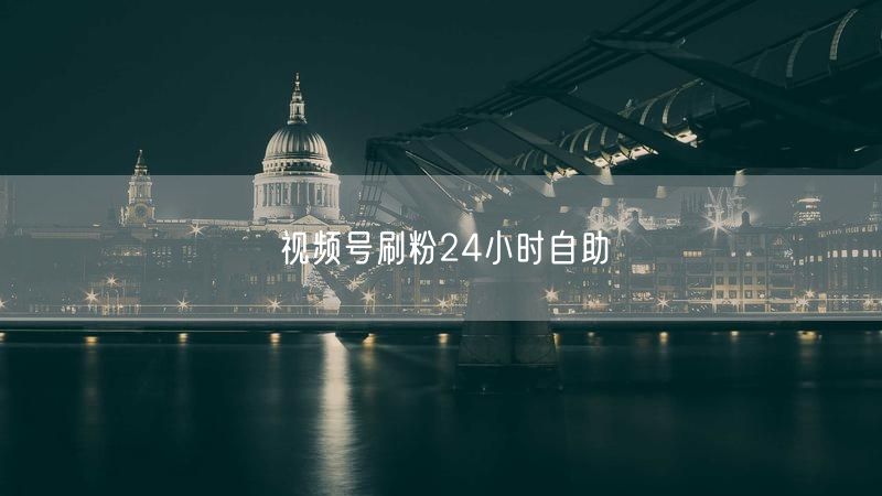 视频号刷粉24小时自助