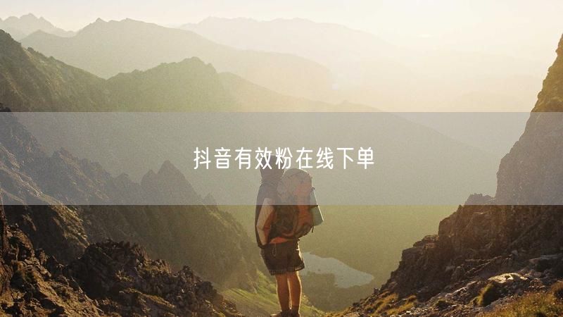 抖音有效粉在线下单