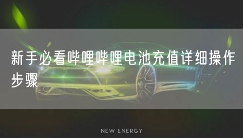新手必看哔哩哔哩电池充值详细操作步骤
