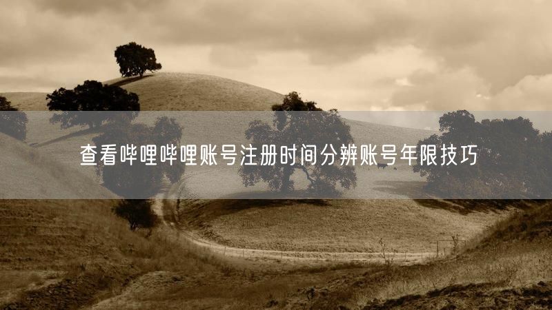 查看哔哩哔哩账号注册时间分辨账号年限技巧